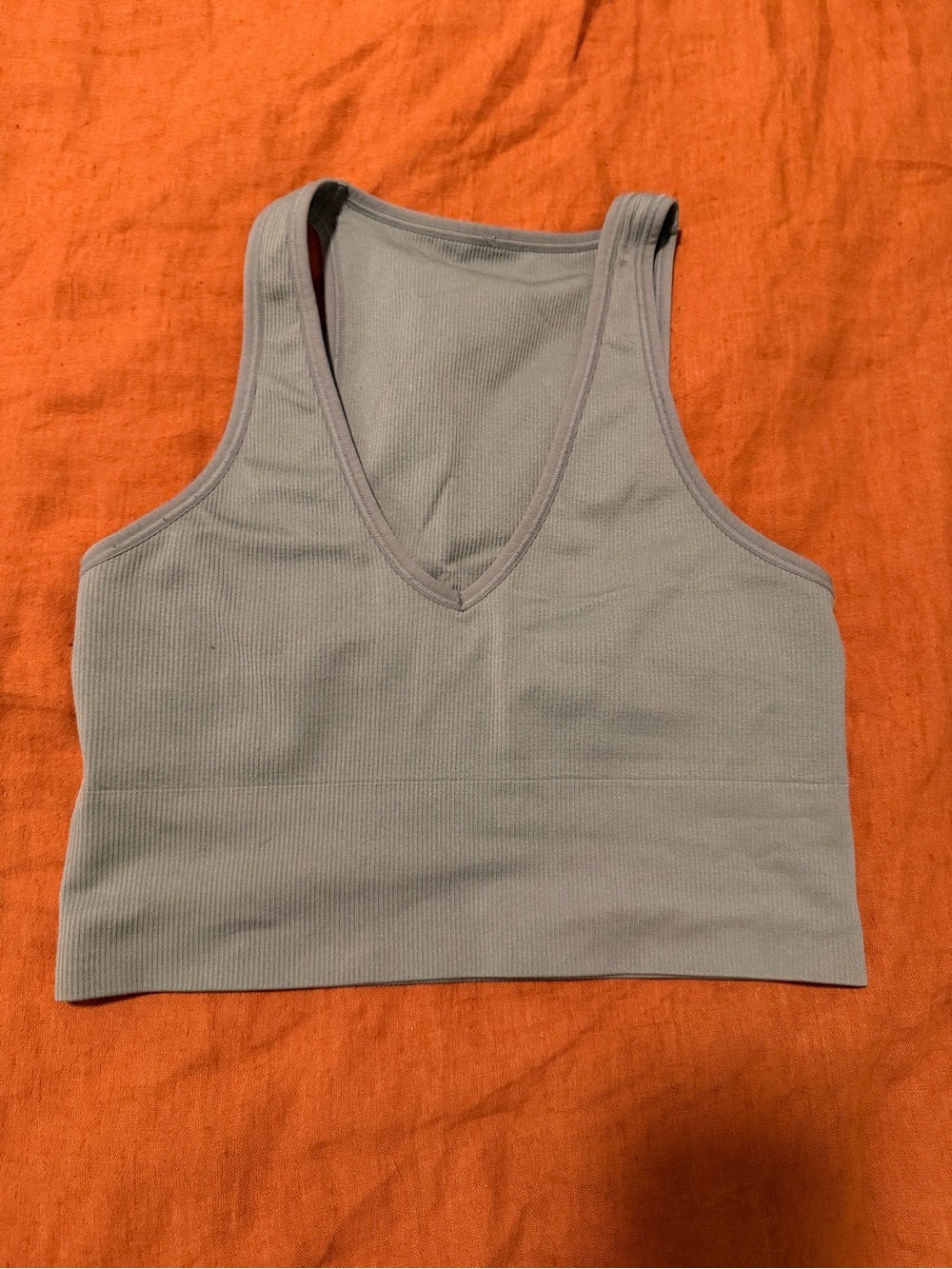 Athleta Sage Ribbed V-Neck Crop tank, small